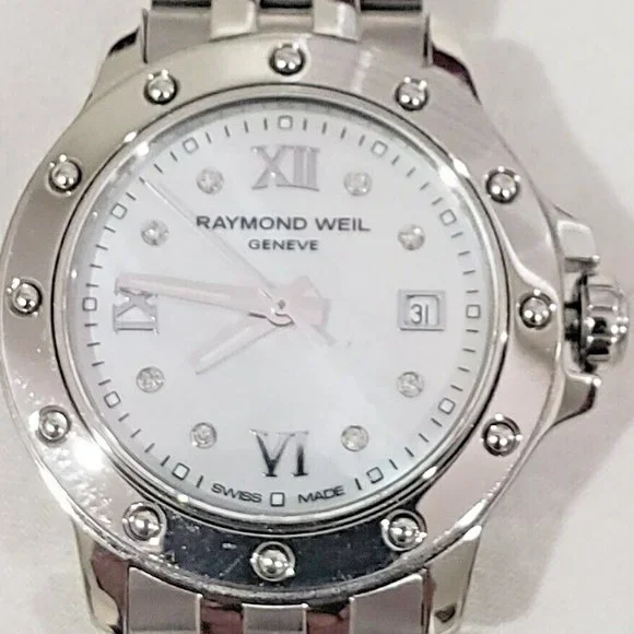 $1050 MSRP RAYMOND WEIL Tango Diamond MOP Dial Ladies Watch